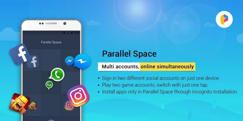 طريقة تشغيل رقمين واتساب على جهاز واحد بإستخدام تطبيق Parallel Space