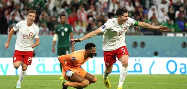 ليفاندوفسكي اهداف بولندا في السعودية كاس العالم 2022