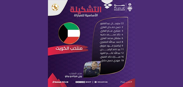 التشكيلة المتوقعة لمنتخب الكويت