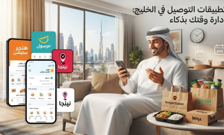 تطبيقات التوصيل في الخليج