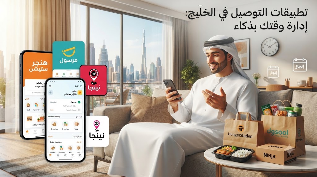 تطبيقات التوصيل في الخليج